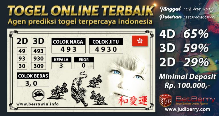 Prediksi Togel Hongkong Hari Ini 18 April 2019 Berrywin