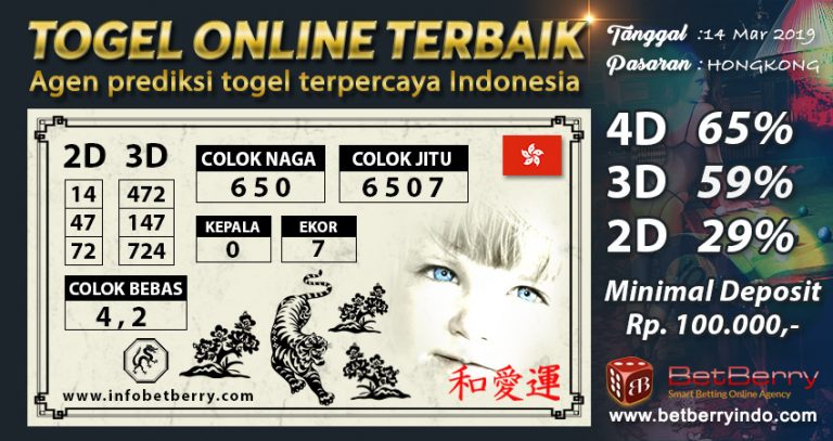 Prediksi Togel Hongkong Hari Ini 14 Maret 2019 Berrywin